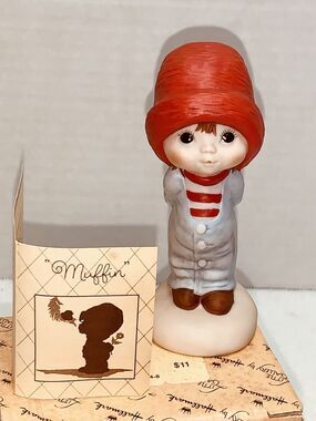 Muffin 1983 Hallmark Cards Figurine "Just a Little Something" Boy Porcelain
